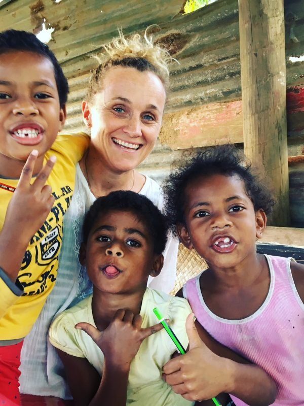 nicki at the kindergarten fiji