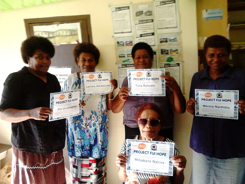 Donations to woman and childrens commune in fiji