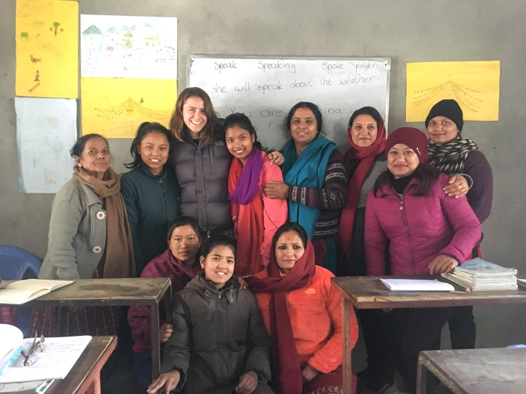 IVI volunteer at Nepal womens project