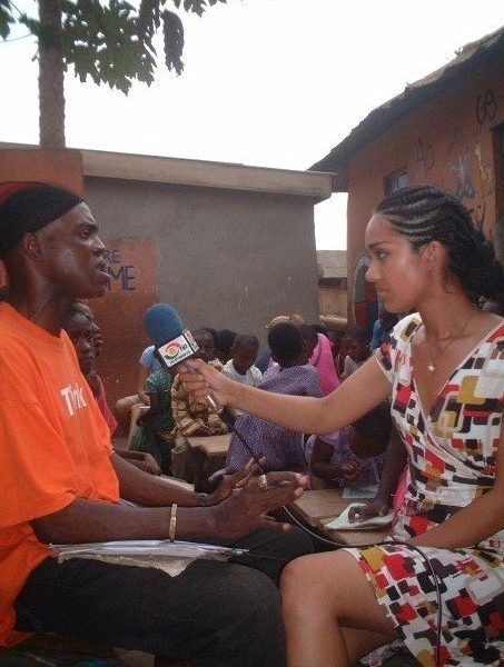 Participant interviewing a local