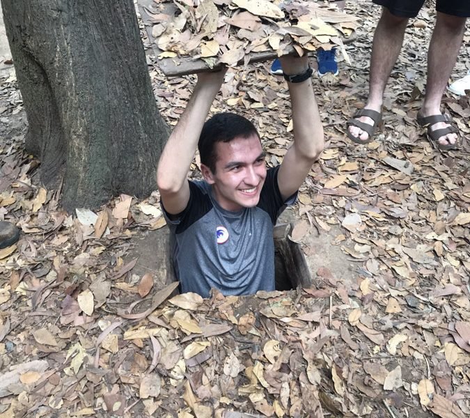 Cu Chi Tunnels - Going into a hidden tunnel (2) Cu Chi Tunnels - Going into a hidden tunnel (2)