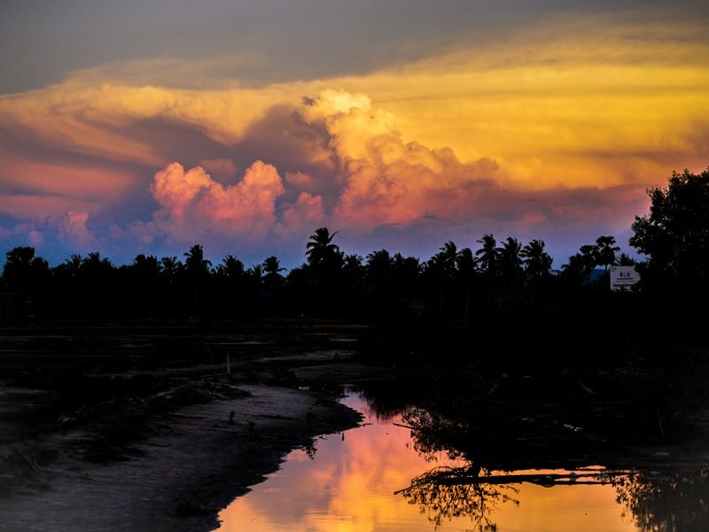 Kampot sunset over river Kampot sunset over river