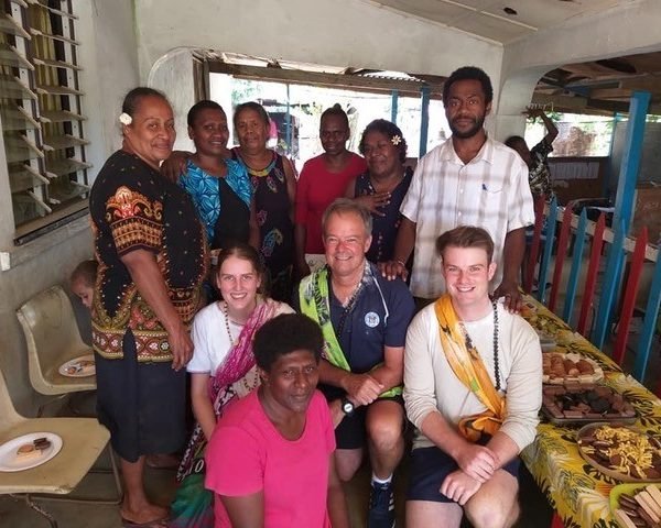father and son volunteering in vanuatu
