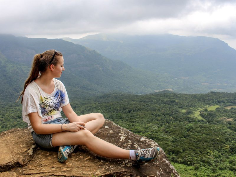 admiring the view of the hils 800x600 - Hill Country Adventure Trek Sri Lanka