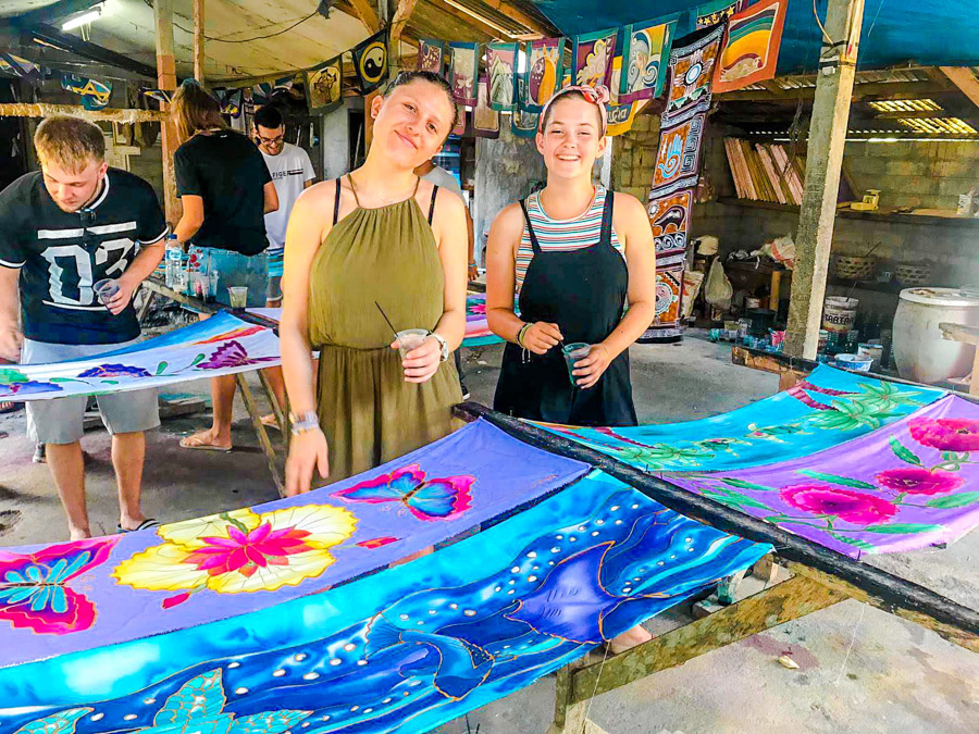 painting at workshop in Bali