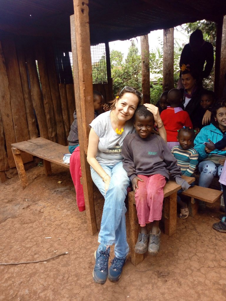 sitting with local children at the school 2 - Teaching in Kenya!