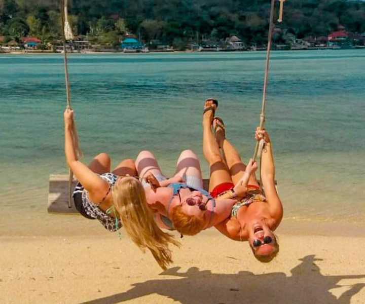 Bali swinging on a beach swing 1 720x600 - Bali