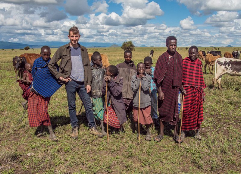 Group photo with Maasai people 3 2 800x577 - Maasai Tribe Community Support Tanzania
