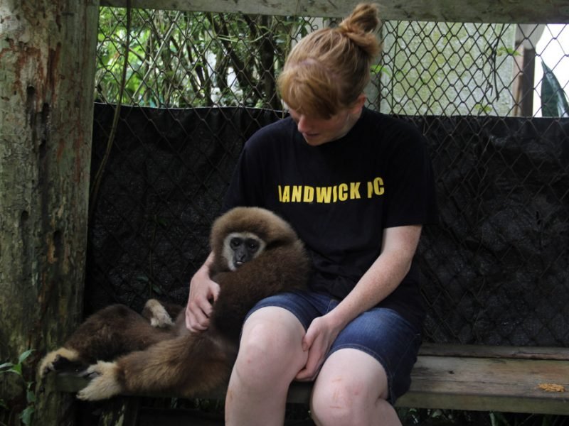 Thailand Participant with George disabled gibbon 800x600 - Thailand