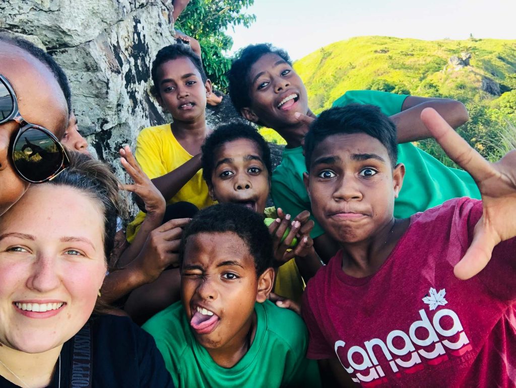 selfie with kids 1024x769 - Fiji - Remote Island Teaching Project Review