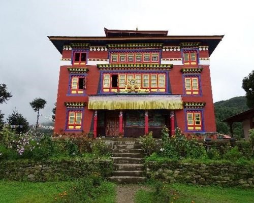 Buddhist monstery in mountains Buddhist monstery in mountains