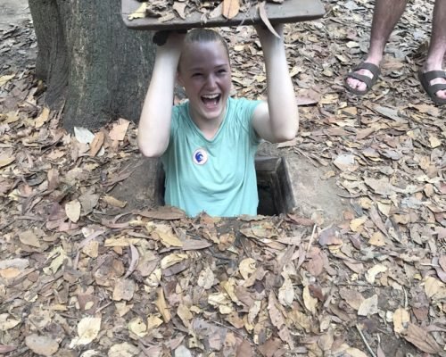 Cu Chi Tunnels - Going into a hidden tunnel (1) Cu Chi Tunnels - Going into a hidden tunnel (1)