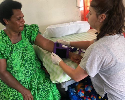 Lauri teperson taking blood pressure o56sx6bidt2jhpgfq28bjdtd8ctxwmolvf3yhkpfvk - Public Health & Nutrition Volunteer Vanuatu
