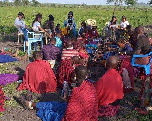 Maasai village meeting Maasai village meeting