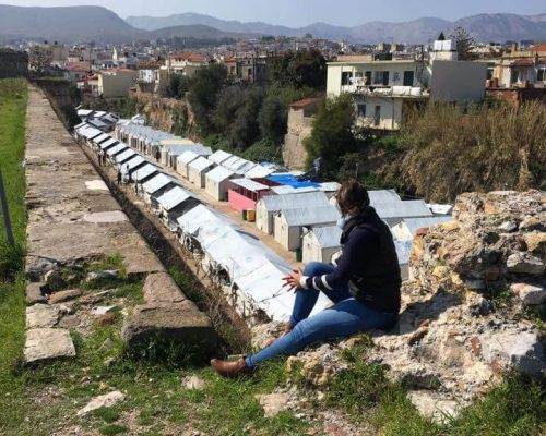 Refugee camp in greeece