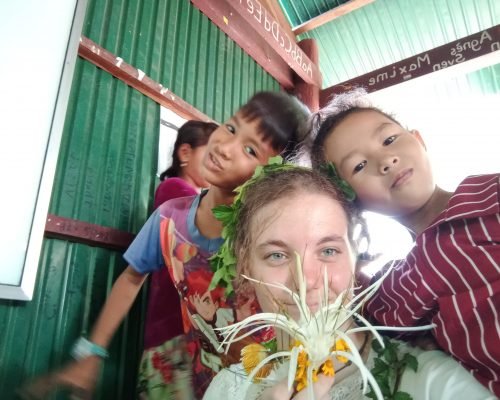 cambodia children with jordyn volunteer and weird corn thingy cambodia children with jordyn volunteer and weird corn thingy