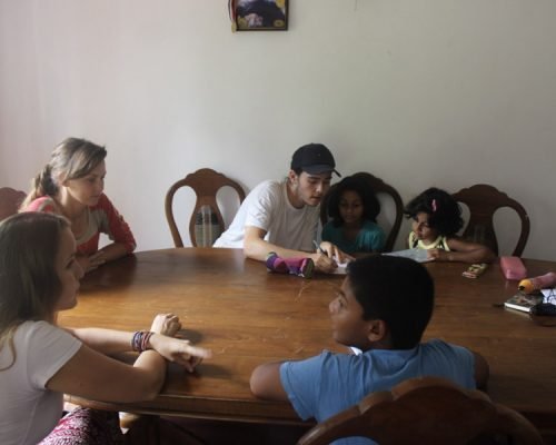 helping kids with their work helping kids with their work