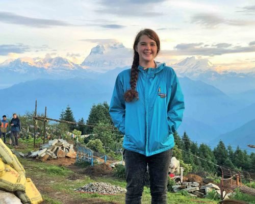 4 Week Annapurna Trek and Volunteering smiling on top of mountain scaled pwra4no91g2a3fglq3jbmjzvmbisra01sid881fdsw - 4 Week Annapurna Trek and Volunteering